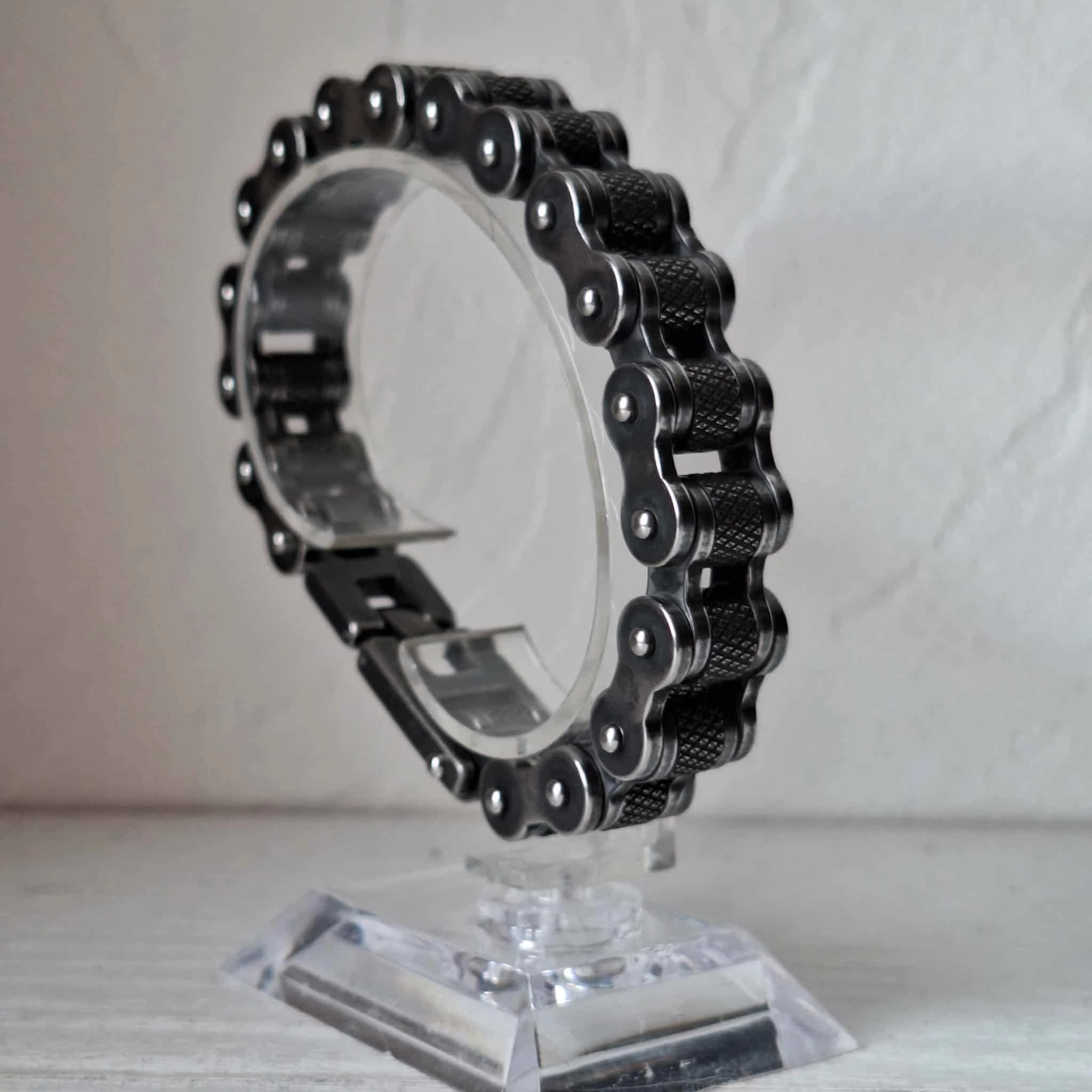 Herenarmband van hoogwaardig roestvrij staal - Premium kwaliteit - Motorkettingstijl, Biker-look, Urban – photo 3